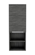 Smokey Oak Rectangle 2 Shelf Medicine Cabinet Gray Particle Board