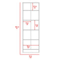 Buxton Rectangle 2 Door Storage Tall Cabinet Dark Brown And Black Wengue Brown Particle Board