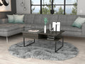 Carbon Espresso And Onyx 1 Shelf Lift Top Coffee Table Espresso Particle Board