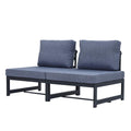 Sigle Sofa Blue Foam Aluminium