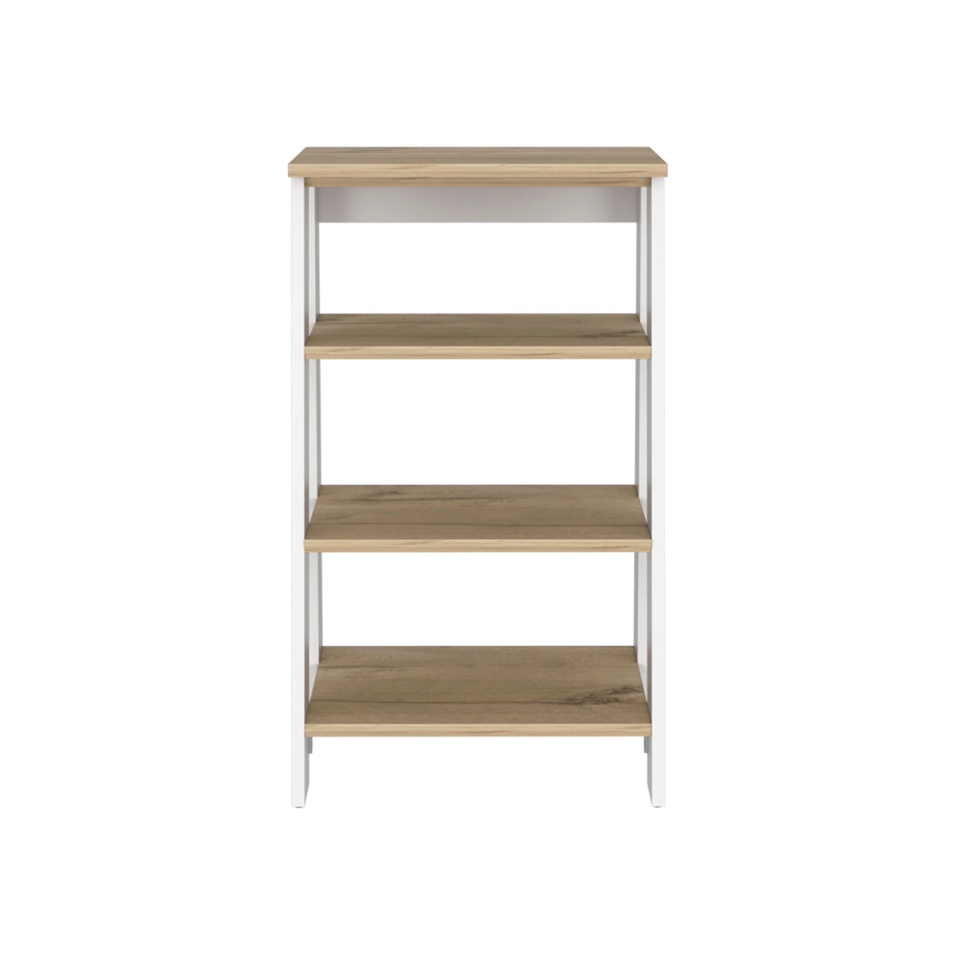 Nashua 4 Shelf Linen Cabinet Light Oak And White White Particle Board