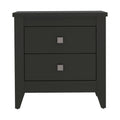 Windsor 2 Drawer Nightstand Black Wengue Black Particle Board