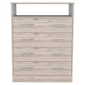 Dover 4 Drawer Rectangle Dresser Light Gray Light Gray Particle Board