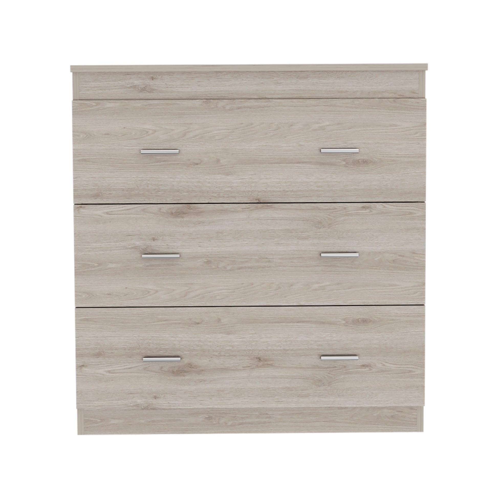 Calvetta 3 Drawer Dresser Light Grey Light Gray Particle Board