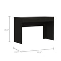 Black Wengue 2 Drawer Computer Desk Black Particle Board