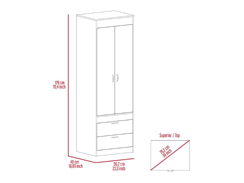 Light Gray 2 Drawer Armoire Light Gray Bedroom Particle Board