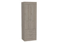 Light Gray 2 Drawer Armoire Light Gray Bedroom Particle Board