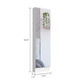 Cassidy Rectangle Tall Shoe Cabinet With Mirror White White Particle Board