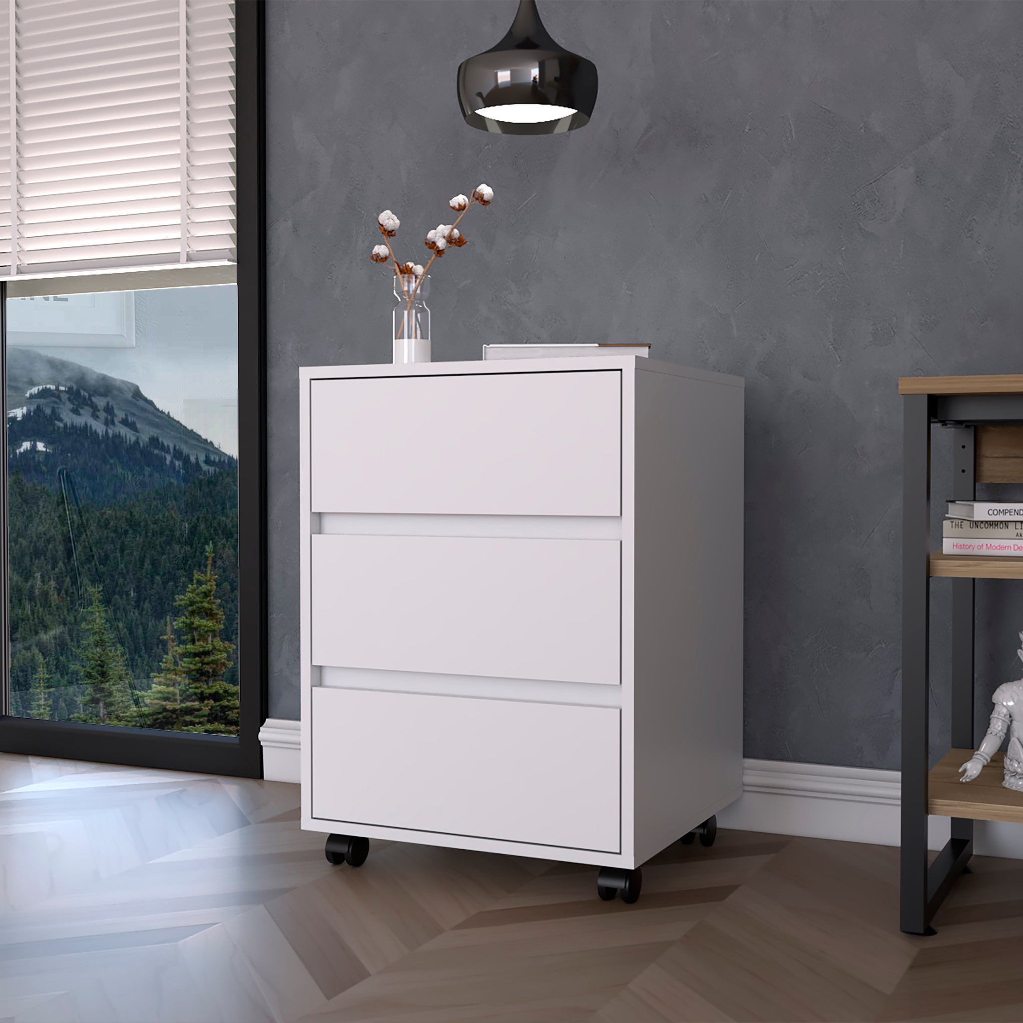 Eagle Creek 3 Drawer Rectangle Filing Cabinet White Freestanding 3 4 Drawers White White Primary Living Space Drawers Included Modern Particle Board