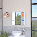 Myrick 2 Shelf Medicine Cabinet With Mirror White White Particle Board