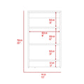 Nashua 4 Shelf Linen Cabinet Light Oak And White White Particle Board