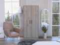 Conway Rectangle Armoire Light Gray Light Gray Particle Board