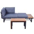 Combination Sofa Gray Foam Aluminium Alloy