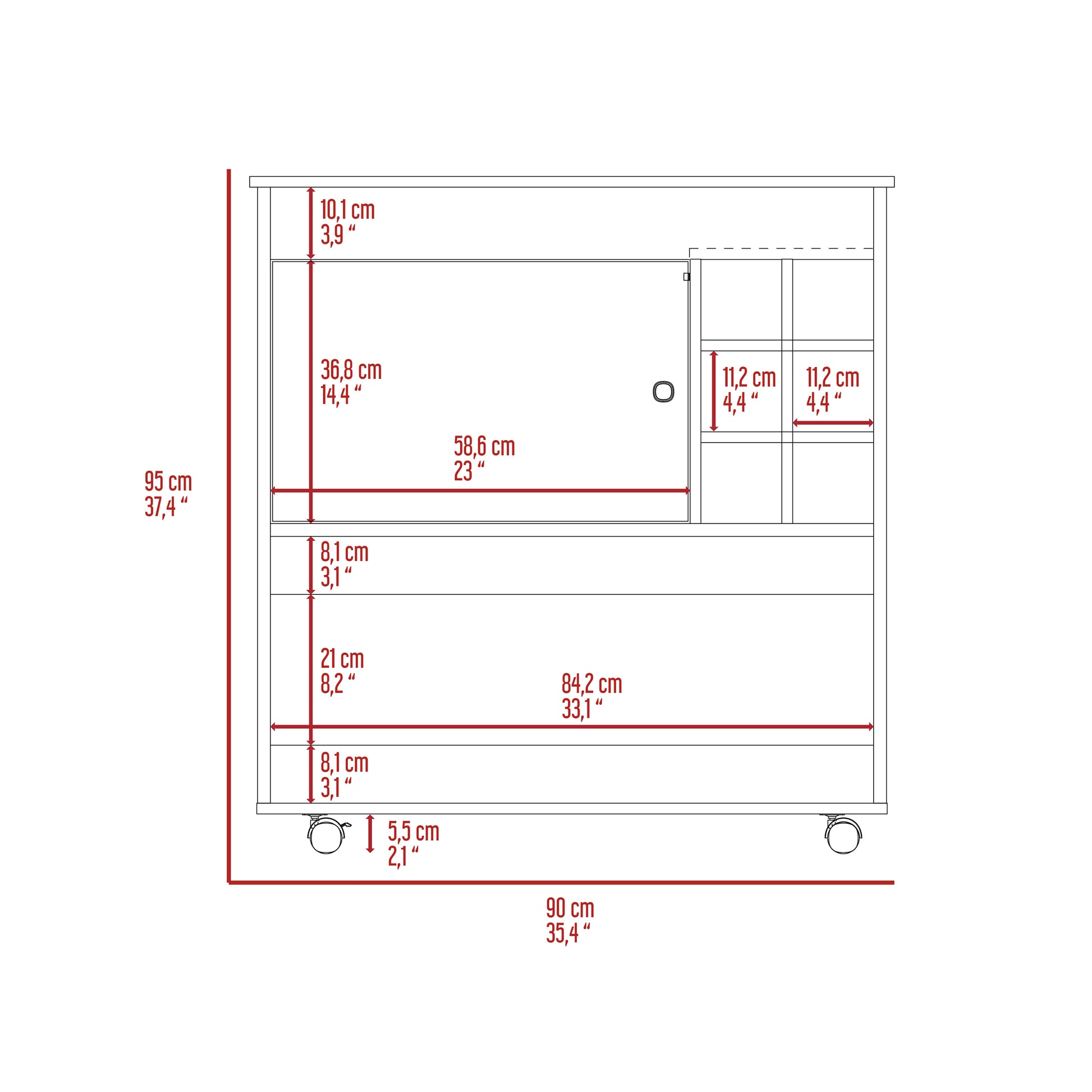 Pendleton 1 Shelf 6 Bottle Bar Cart Black Wengue Black Particle Board