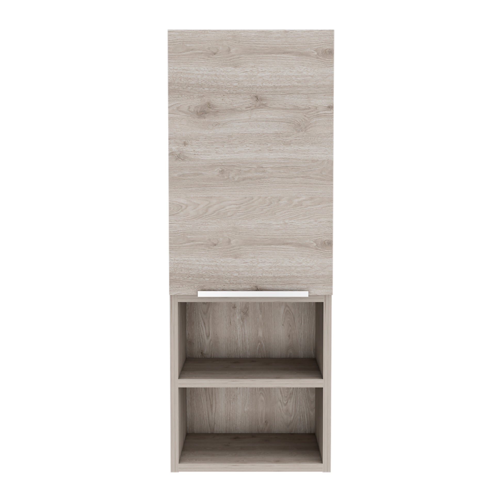 Light Grey 2 Shelf Bathroom Cabinet Light Gray Particle Board