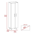 Halifax 2 Door Rectangle Closet Pantry White White Particle Board