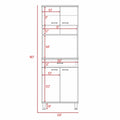 Santa Maria 1 Drawer 1 Shelf Area Pantry With Adjustable Metal Legs Black Wengue Black Particle Board