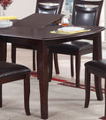 Dining Room Furniture Dark Brown Dining Table W Butterfly Leaf 6X Side Chairs Wooden Top 7Pc Set Rectangular Table Contemporary Dark Brown Dining Room Contemporary,Modern Rubber Wood