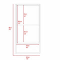 Burlington Rectangle Medicine Cabinet With Mirror Black Wengue Black Particle Board