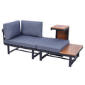 Combination Sofa Gray Foam Aluminium Alloy