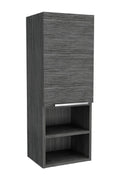 Smokey Oak Rectangle 2 Shelf Medicine Cabinet Gray Particle Board