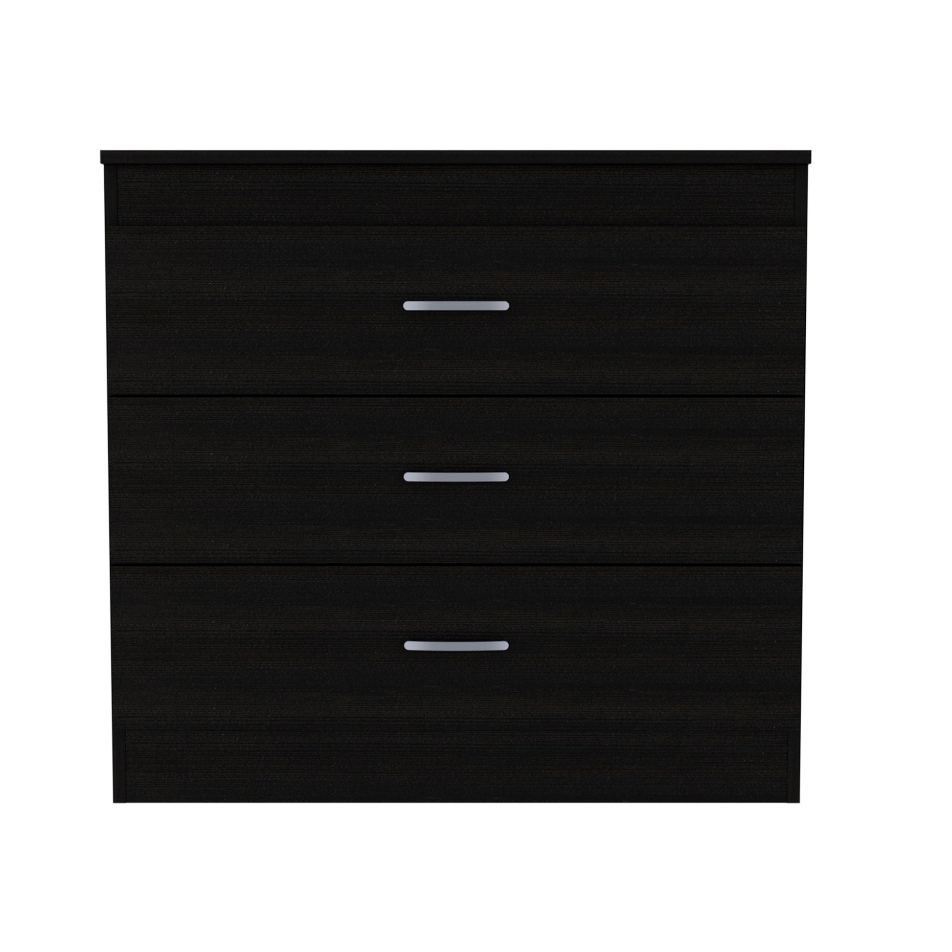 Bethage 3 Drawer Dresser Black Wengue Black Particle Board