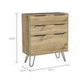 Kirsage 3 Drawer Dresser Light Oak Light Oak Particle Board