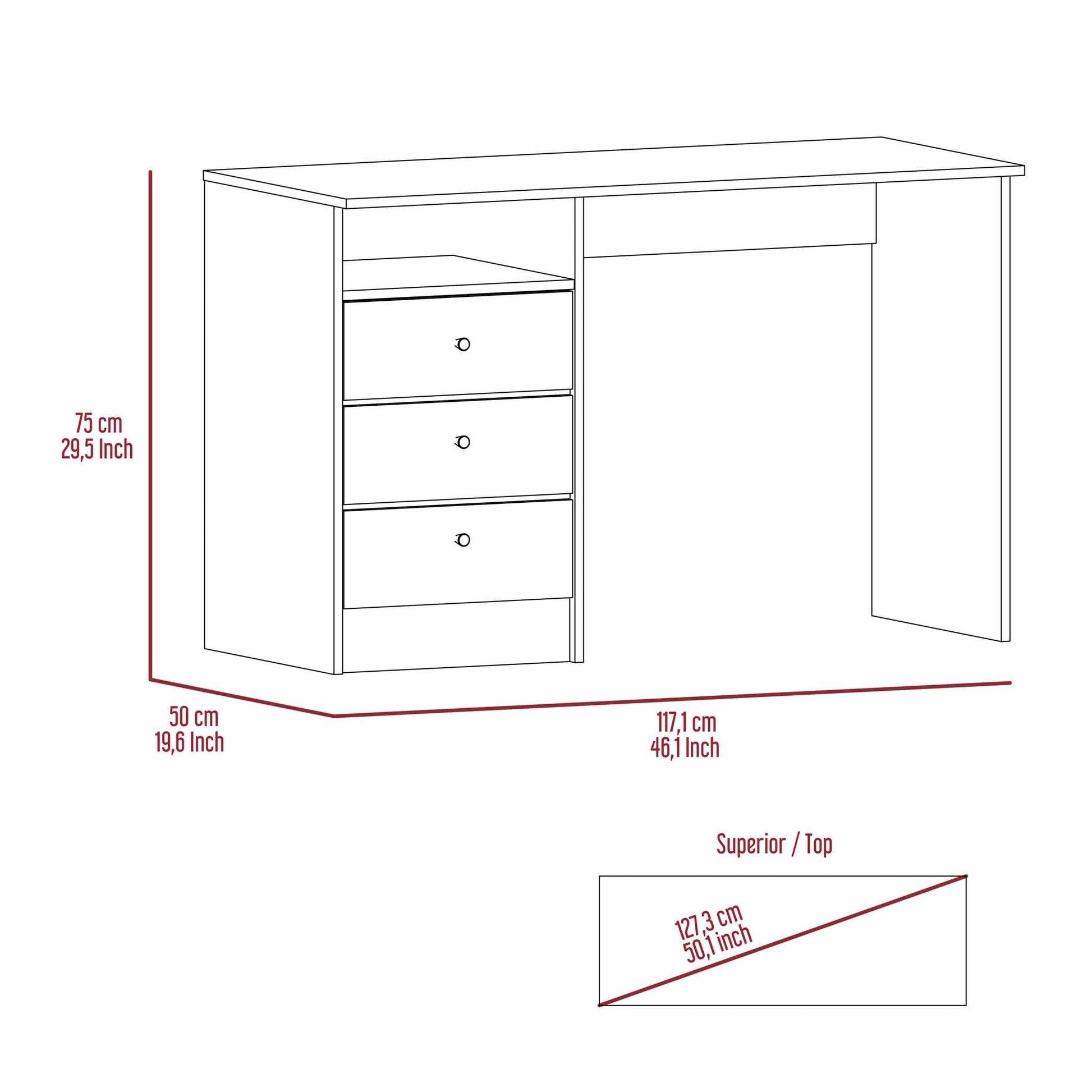 Light Oak 6 Shelf Writing Desk With Built In Bookcase Light Oak Particle Board