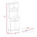 Santa Maria 1 Drawer 1 Shelf Area Pantry With Adjustable Metal Legs Black Wengue Black Particle Board