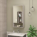 Burlington Rectangle Medicine Cabinet With Mirror Light Grey Light Gray Particle Board