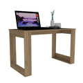 Lacey Rectangle Computer Desk Smokey Oak Light Oak Particle Board