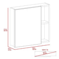 Myrick 2 Shelf Medicine Cabinet With Mirror Black Wengue Black Particle Board