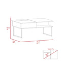 Carbon Espresso And Onyx 1 Shelf Lift Top Coffee Table Espresso Particle Board