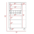 White And Light Oak 5 Shelf 1 Drawer Kitchen Cart White Particle Board