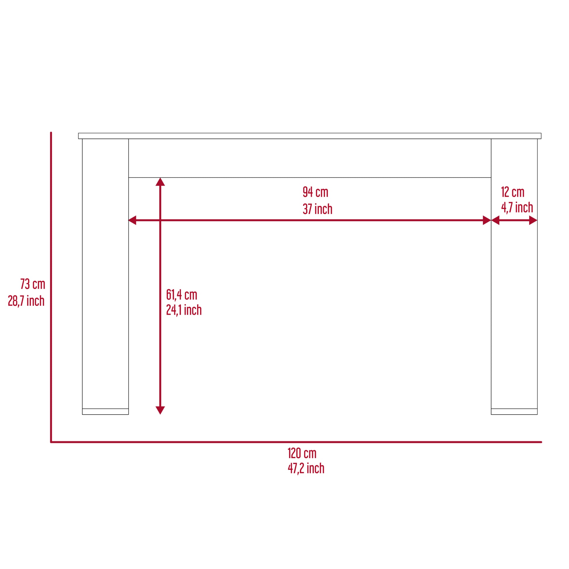 Lacey Rectangle Computer Desk Smokey Oak Light Oak Particle Board