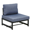 Sigle Sofa Blue Foam Aluminium