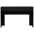 Black Wengue 2 Drawer Computer Desk Black Particle Board