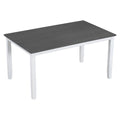 6 Piece Wood Dining Table Set Kitchen Table Set With Upholstered Bench And 4 Dining Chairs, Farmhouse Style,Gray White White Wood Dining Room Bench Seating Rubberwood Rectangular Dining Table With Chair And Bench Upholstered Chair Wood White Solid Back