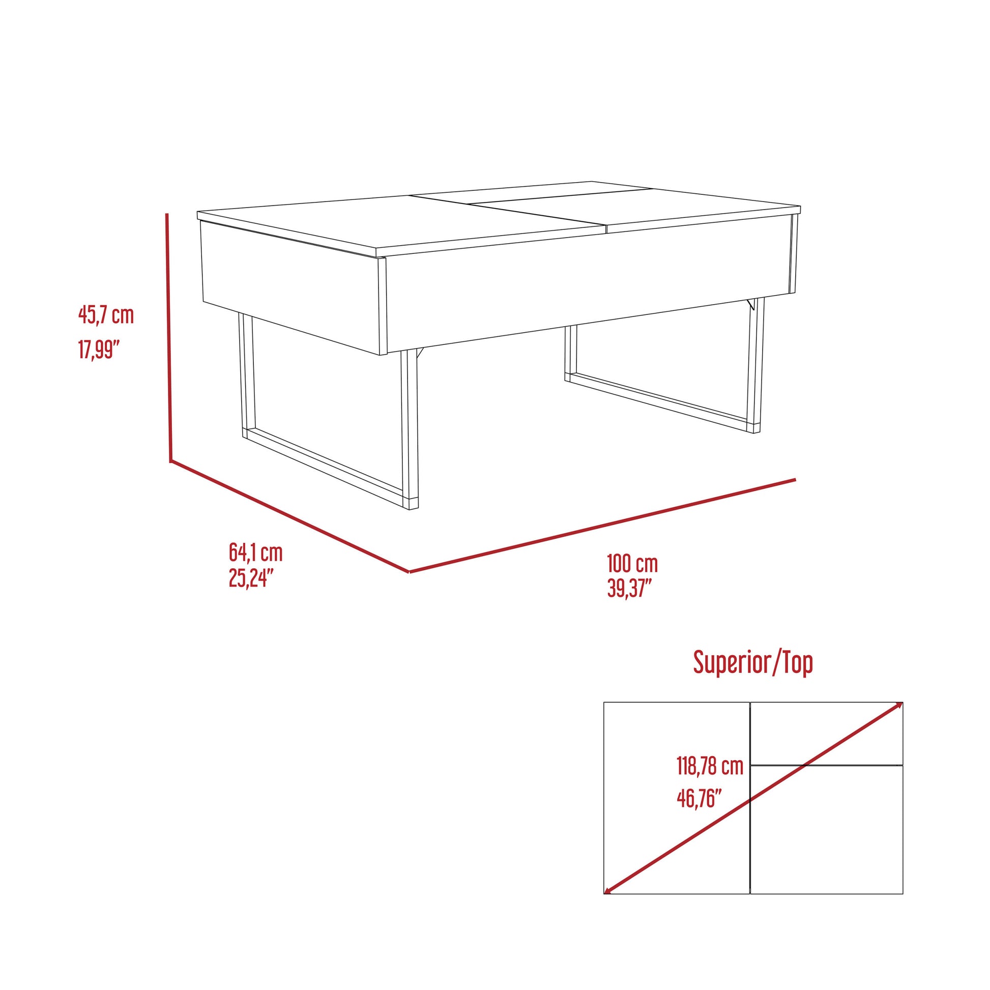 Westover Rectangle Lift Top Coffee Table Carbon Espresso And Onyx Brown Particle Board