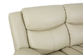 L Shapeleather Power Reclining Sectional Sofa Set With Usb Port, Left Pieces, Cream Cream Faux Leather
