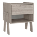 Hosley 1 Drawer 1 Shelf Nightstand Light Grey Light Gray Particle Board