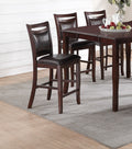 Dining Room Furniture Dark Brown Counter Height Dining Table W Butterfly Leaf 6X High Chairs Wooden Top 7Pc Set Table Contemporary Dark Brown Dining Room Contemporary,Modern Rubber Wood