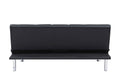 Black Leather Multifunctional Double Folding Sofa Bed For Office With Coffee Table Black Foam Pvc 2 Seat