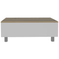 Tilton Rectangle Lift Top Coffee Table White Oak White White Primary Living Space Rectangular Particle Board