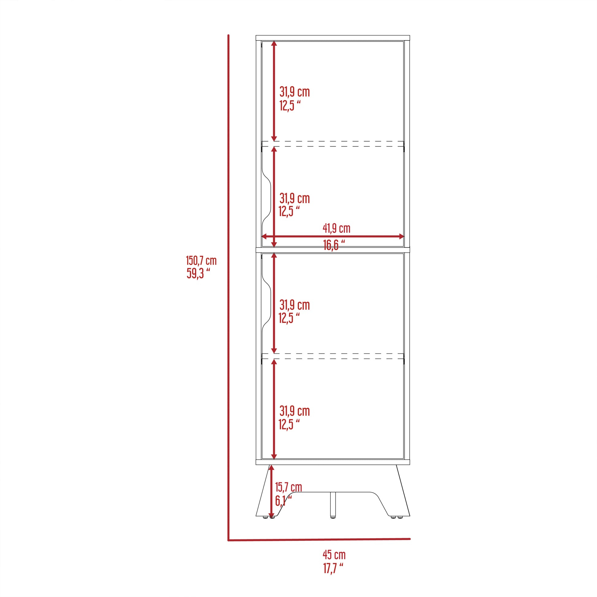 Rutherford 2 Door Pantry Cabinet Light Oak And White White Particle Board