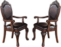 Formal Dining Room Table W Leaf 2X Arm Chairs And 6X Side Chairs Brown 9Pc Set Dining Table Double Pedestal Base Royal Rectangle Table Brown Wood Dining Room Solid Wood Rubberwood Rectangular Dining Table With Chair Wood Wood Brown Seats 8