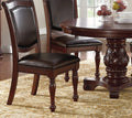 Majestic Royal Dining Room Table W Leaf 2X Arm Chairs And 6X Side Chairs Brown 9Pc Set Rubberwood Dining Table Double Pedestal Base Rectangle Table Brown Wood Dining Room Solid Wood Rubberwood Rectangular Dining Table With Chair Upholstered Chair Wood