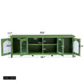 71 Inch Stylish Tv Cabinet,Entertainment Centertv Stand,Tvconsoletable, Media Console,Solidwood Frame,Changhong Glass Door,Metal Handle,Antique Green,For The Children'S Room,Bedroom Living Room Antique Green Primary Living Space 75 Inches 70 79 Inches