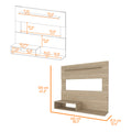Forest Hills 3 Shelf Floating Entertainment Center Light Pine Beige 50 59 Inches Particle Board
