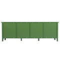 71 Inch Stylish Tv Cabinet,Entertainment Centertv Stand,Tvconsoletable, Media Console,Solidwood Frame,Changhong Glass Door,Metal Handle,Antique Green,For The Children'S Room,Bedroom Living Room Antique Green Primary Living Space 75 Inches 70 79 Inches